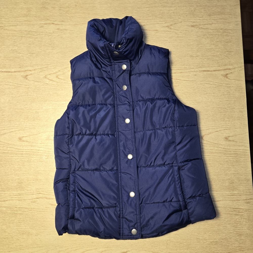 Old Navy Midnight Blue High-neck Quilted Vest Women's Medium - Picture 10 of 10